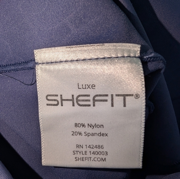 Elise Ehrler Blue Diamond Pattern High Waist Athletic Leggings NWOT - Picture 7 of 9